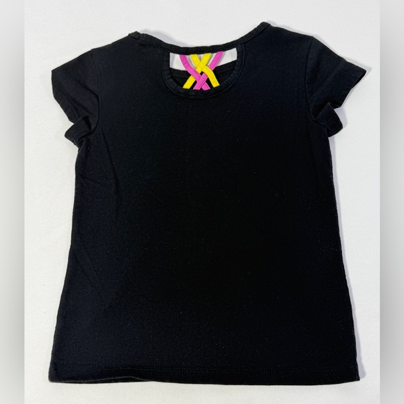 Nike Toddler Girl Outfit Shorts Set 4T Black Logo T-Shirt Top Shorts Gray Neon - Picture 4 of 14